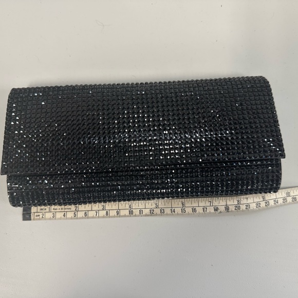 Aldo black glitter clutch with cross body chain - Picture 7 of 11